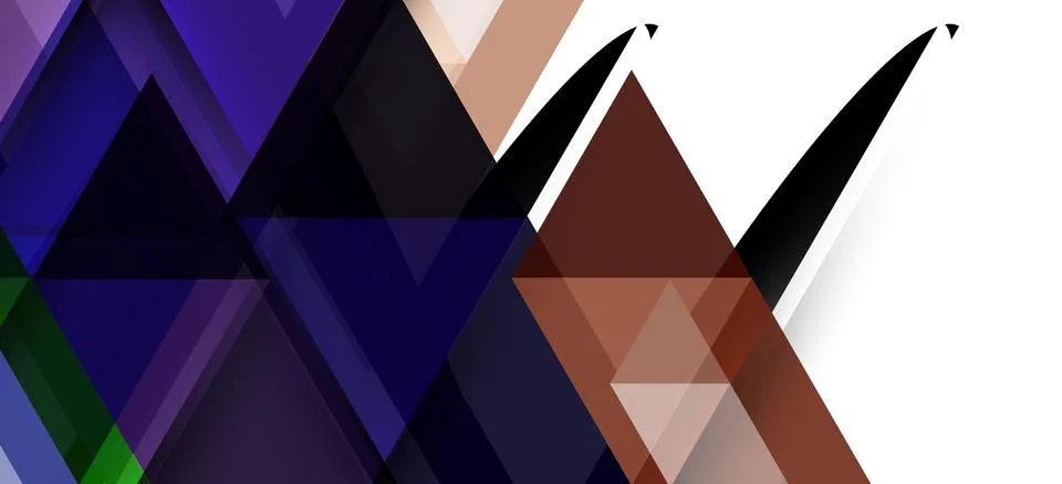 Abstract triangle pattern, colorful backdrop. Presentation template. Modern Stock Illustration