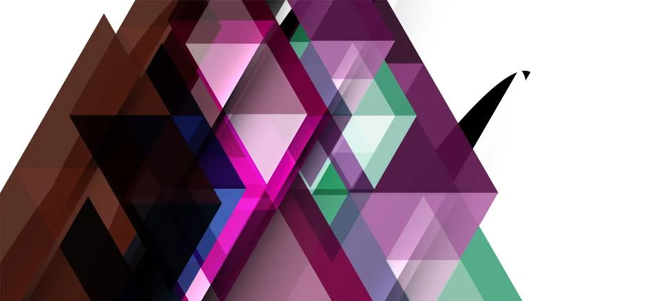 Abstract triangle pattern, colorful backdrop. Presentation template. Modern Stock Illustration