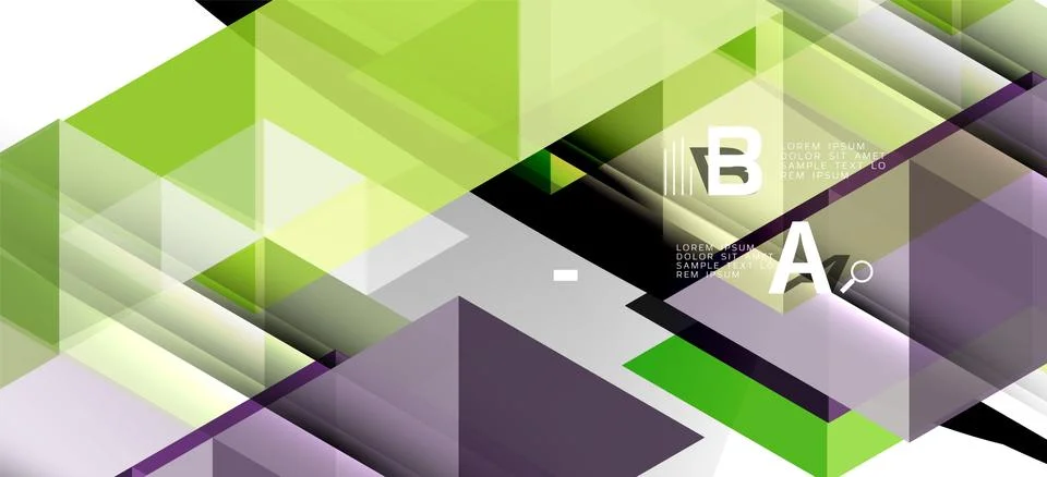 Abstract triangle pattern, colorful backdrop. Presentation template. Modern Illustrazione stock