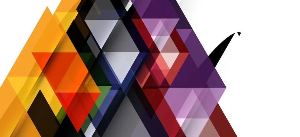 Abstract triangle pattern, colorful backdrop. Presentation template. Modern Stock Illustration