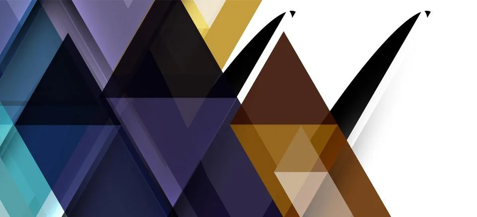 Abstract triangle pattern, colorful backdrop. Presentation template. Modern Stock Illustration