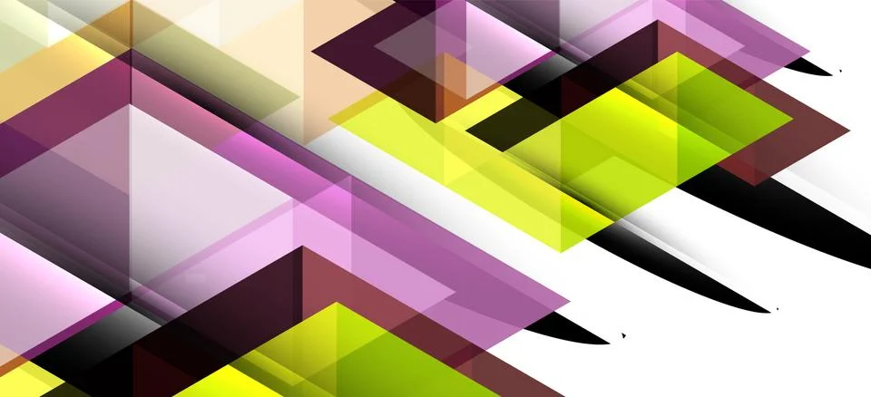 Abstract triangle pattern, colorful backdrop. Presentation template. Modern Illustrazione stock