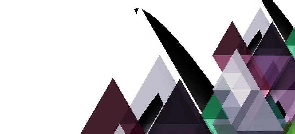 Abstract triangle pattern, colorful backdrop. Presentation template. Modern Stock Illustration