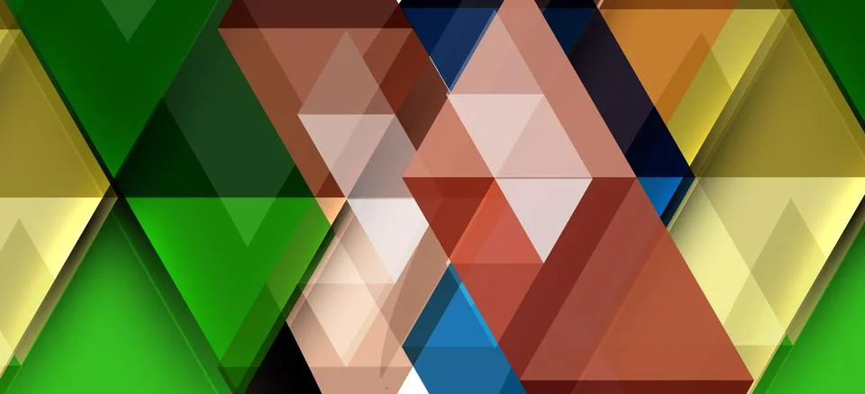 Abstract triangle pattern, colorful backdrop. Presentation template. Modern Stock Illustration