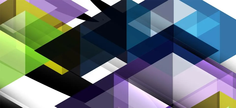 Abstract triangle pattern, colorful backdrop. Presentation template. Modern Stock Illustration