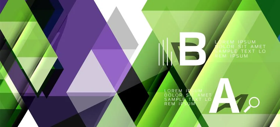 Abstract triangle pattern, colorful backdrop. Presentation template. Modern 스톡 일러스트
