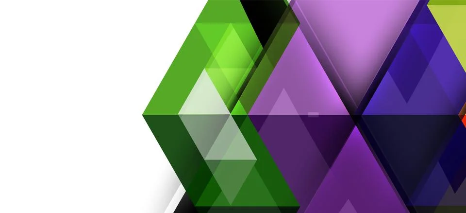 Abstract triangle pattern, colorful backdrop. Presentation template. Modern Stock Illustration