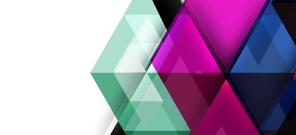 Abstract triangle pattern, colorful backdrop. Presentation template. Modern 스톡 일러스트