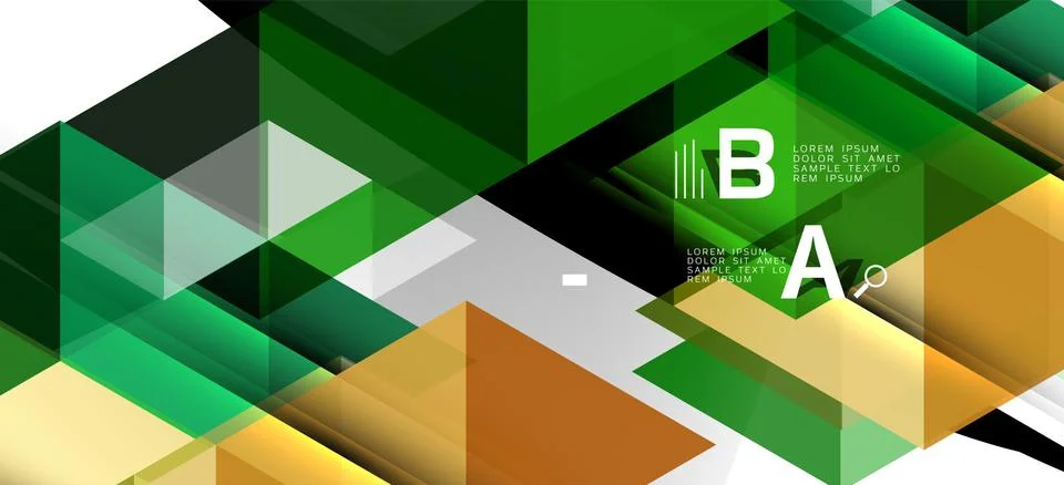 Abstract triangle pattern, colorful backdrop. Presentation template. Modern Stock Illustration