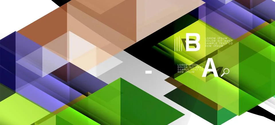 Abstract triangle pattern, colorful backdrop. Presentation template. Modern Stock Illustration