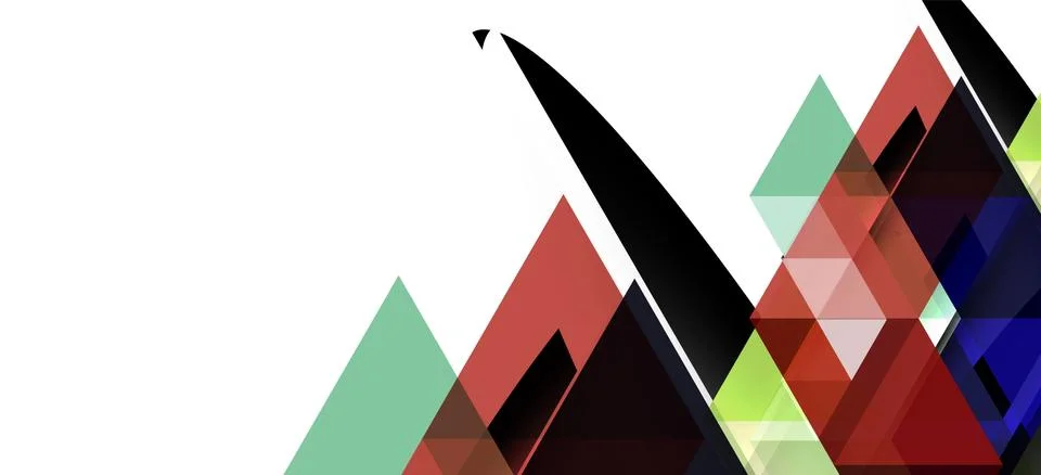 Abstract triangle pattern, colorful backdrop. Presentation template. Modern Stock Illustration