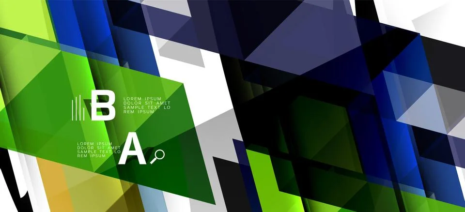 Abstract triangle pattern, colorful backdrop. Presentation template. Modern Stockillustratie