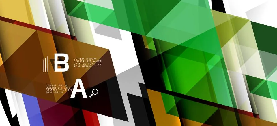 Abstract triangle pattern, colorful backdrop. Presentation template. Modern 스톡 일러스트