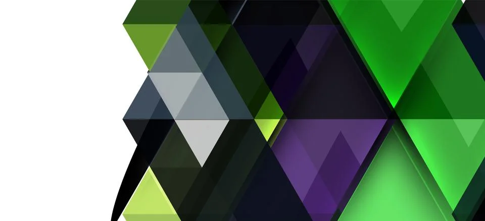 Abstract triangle pattern, colorful backdrop. Presentation template. Modern Stockillustratie