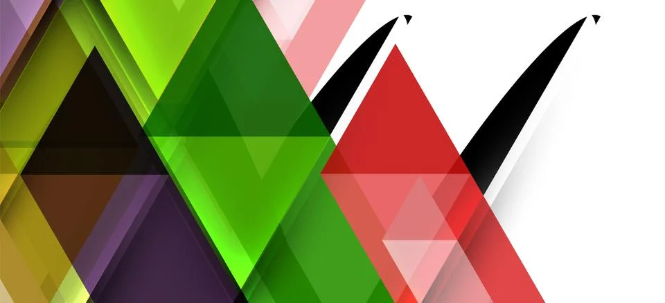 Abstract triangle pattern, colorful backdrop. Presentation template. Modern Stock Illustration