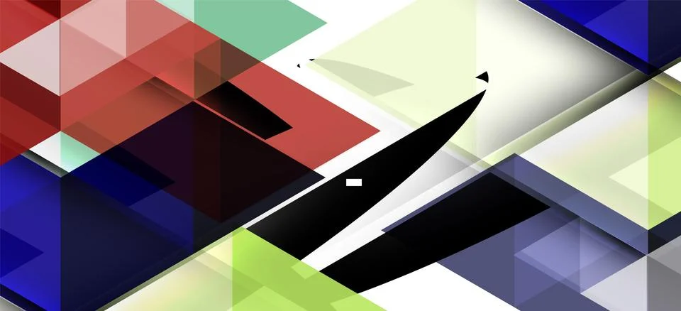 Abstract triangle pattern, colorful backdrop. Presentation template. Modern Stock Illustration