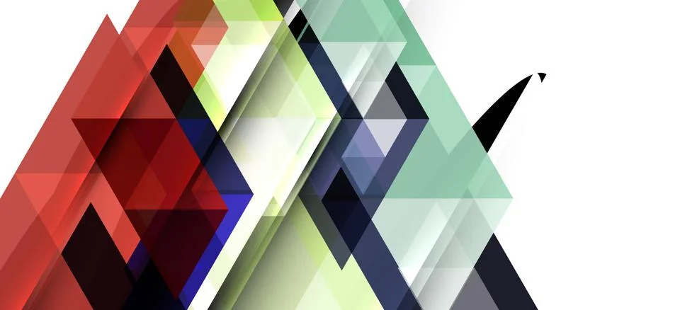 Abstract triangle pattern, colorful backdrop. Presentation template. Modern Stockillustratie