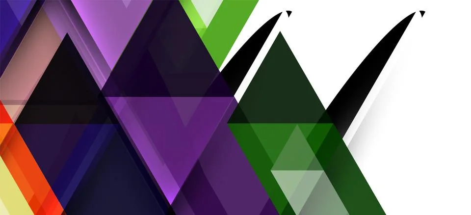Abstract triangle pattern, colorful backdrop. Presentation template. Modern Stock Illustration