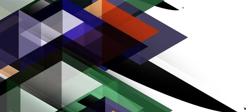 Abstract triangle pattern, colorful backdrop. Presentation template. Modern Stock Illustration