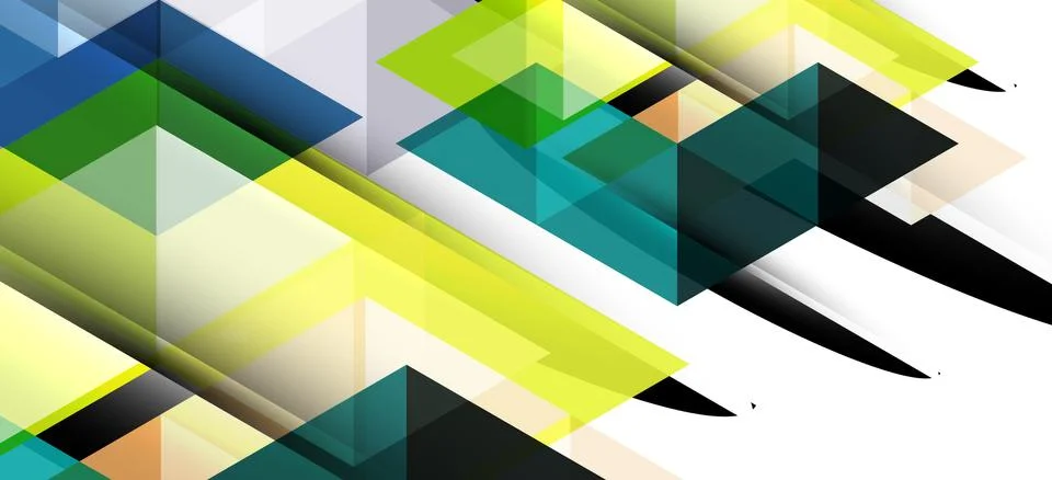 Abstract triangle pattern, colorful backdrop. Presentation template. Modern Stock Illustration