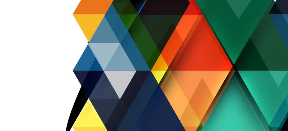 Abstract triangle pattern, colorful backdrop. Presentation template. Modern Stockillustratie