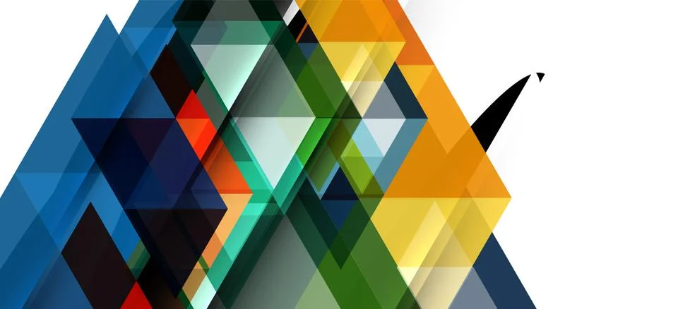 Abstract triangle pattern, colorful backdrop. Presentation template. Modern Stock Illustration
