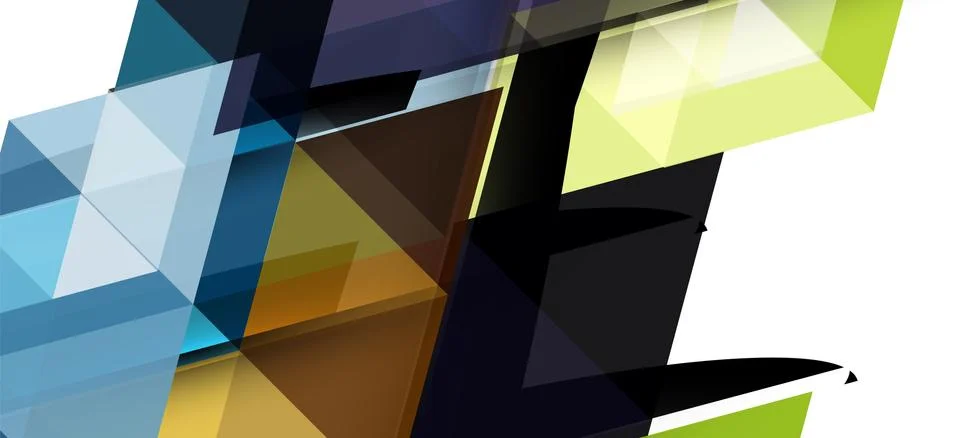 Abstract triangle pattern, colorful backdrop. Presentation template. Modern Illustrazione stock