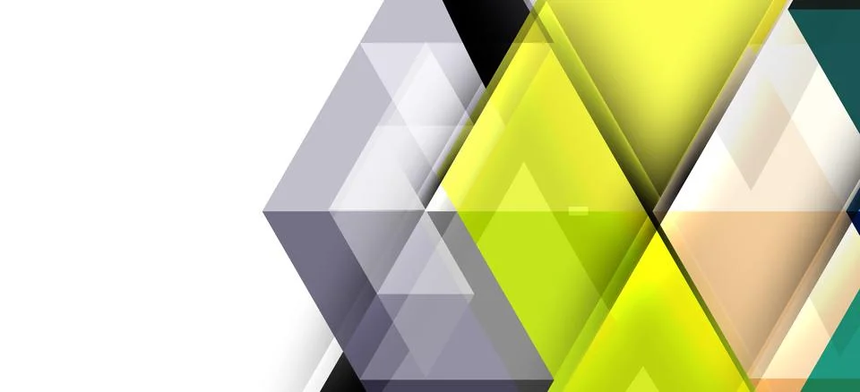 Abstract triangle pattern, colorful backdrop. Presentation template. Modern Stock Illustration