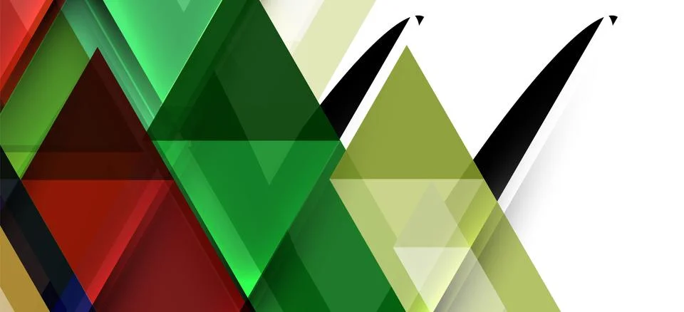 Abstract triangle pattern, colorful backdrop. Presentation template. Modern Stock Illustration