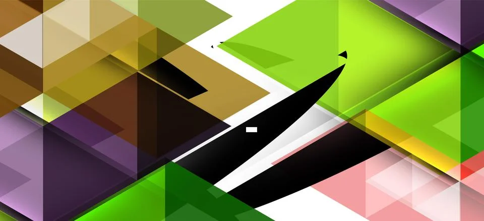 Abstract triangle pattern, colorful backdrop. Presentation template. Modern Stock Illustration