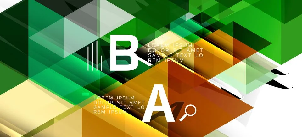 Abstract triangle pattern, colorful backdrop. Presentation template. Modern Illustrazione stock