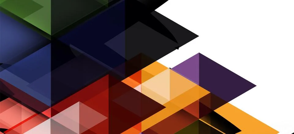Abstract triangle pattern, colorful backdrop. Presentation template. Modern Illustrazione stock