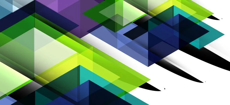 Abstract triangle pattern, colorful backdrop. Presentation template. Modern Illustrazione stock