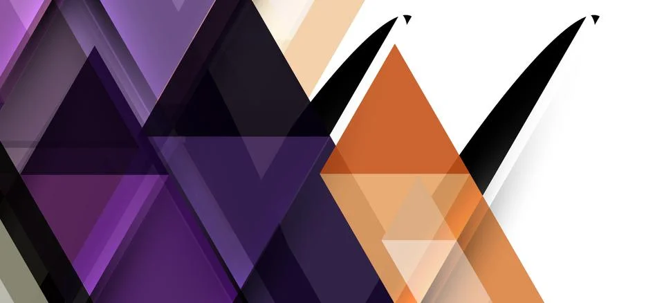 Abstract triangle pattern, colorful backdrop. Presentation template. Modern Stock Illustration