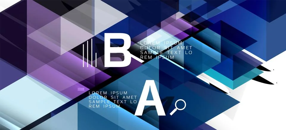 Abstract triangle pattern, colorful backdrop. Presentation template. Modern 스톡 일러스트