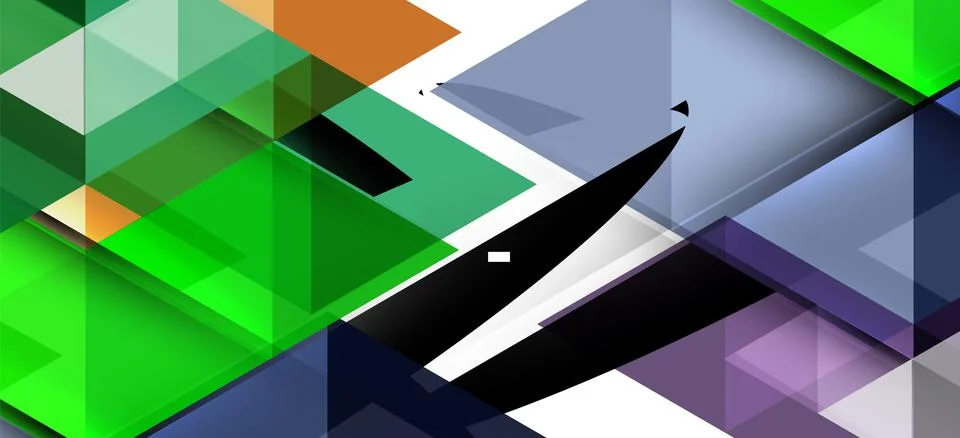Abstract triangle pattern, colorful backdrop. Presentation template. Modern Stock Illustration