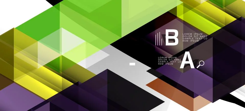 Abstract triangle pattern, colorful backdrop. Presentation template. Modern Illustrazione stock
