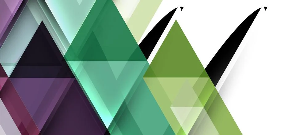 Abstract triangle pattern, colorful backdrop. Presentation template. Modern Illustrazione stock
