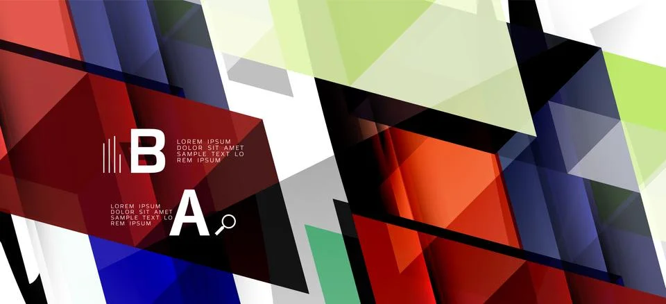 Abstract triangle pattern, colorful backdrop. Presentation template. Modern 스톡 일러스트