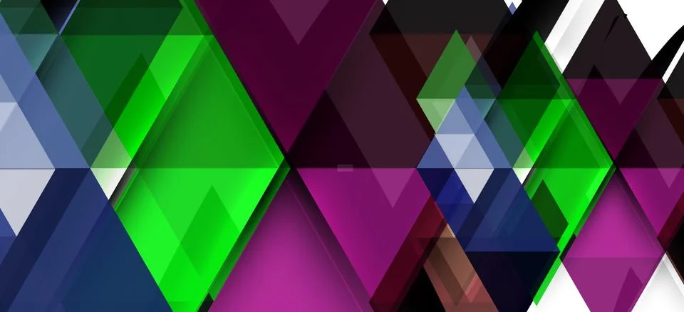 Abstract triangle pattern, colorful backdrop. Presentation template. Modern Stock Illustration