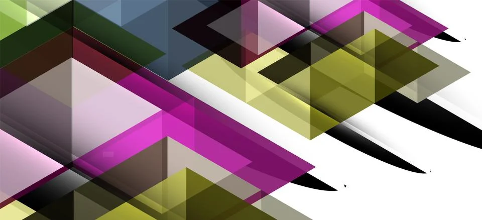 Abstract triangle pattern, colorful backdrop. Presentation template. Modern Stock Illustration