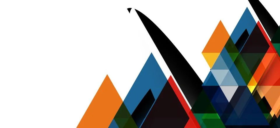 Abstract triangle pattern, colorful backdrop. Presentation template. Modern Illustrazione stock