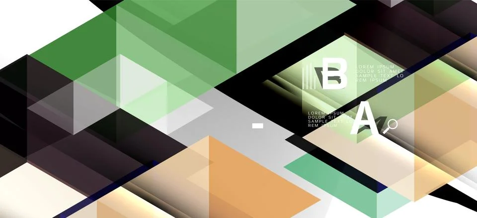 Abstract triangle pattern, colorful backdrop. Presentation template. Modern Stock Illustration