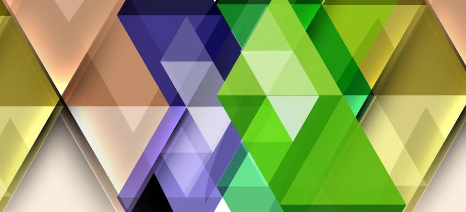 Abstract triangle pattern, colorful backdrop. Presentation template. Modern Stock Illustration