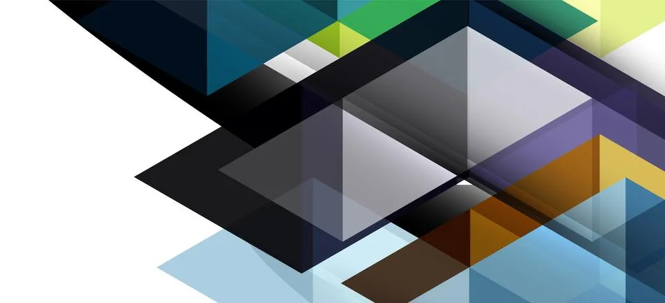 Abstract triangle pattern, colorful backdrop. Presentation template. Modern Stock Illustration