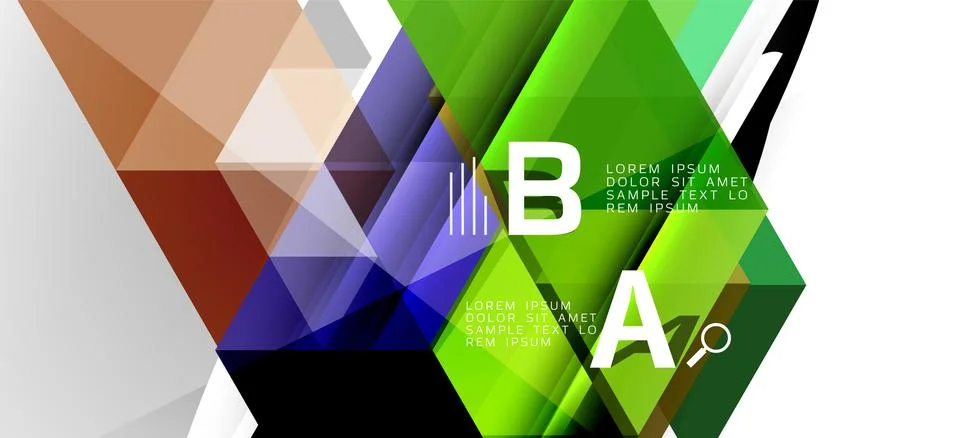 Abstract triangle pattern, colorful backdrop. Presentation template. Modern 스톡 일러스트