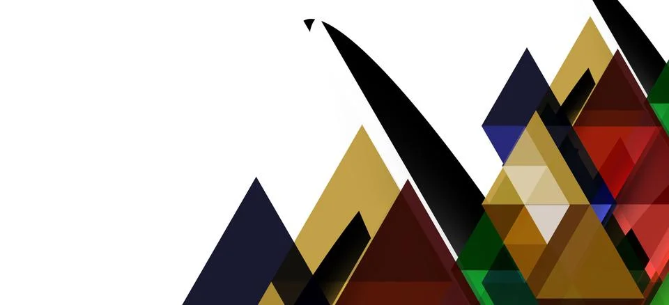Abstract triangle pattern, colorful backdrop. Presentation template. Modern Stock Illustration
