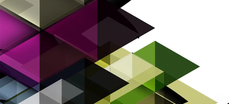 Abstract triangle pattern, colorful backdrop. Presentation template. Modern Stock Illustration