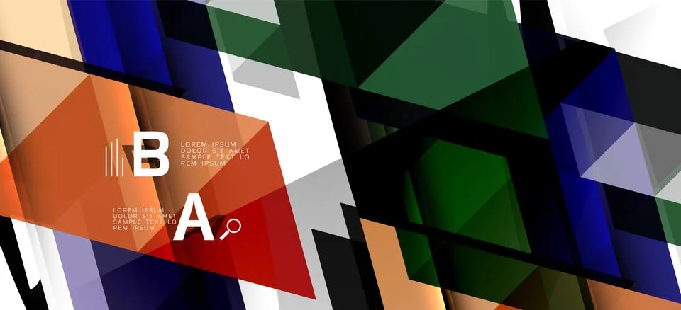 Abstract triangle pattern, colorful backdrop. Presentation template. Modern 스톡 일러스트