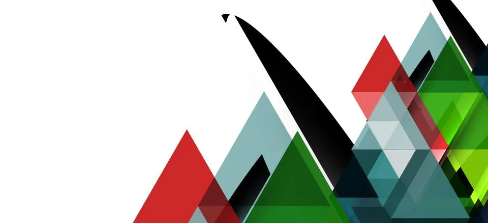 Abstract triangle pattern, colorful backdrop. Presentation template. Modern Stock Illustration
